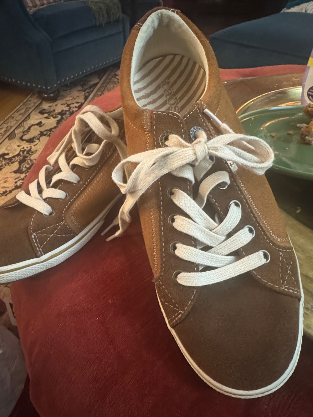 Taos Footwear Women's Brown and Tan Suede Lace-Up Sneakers